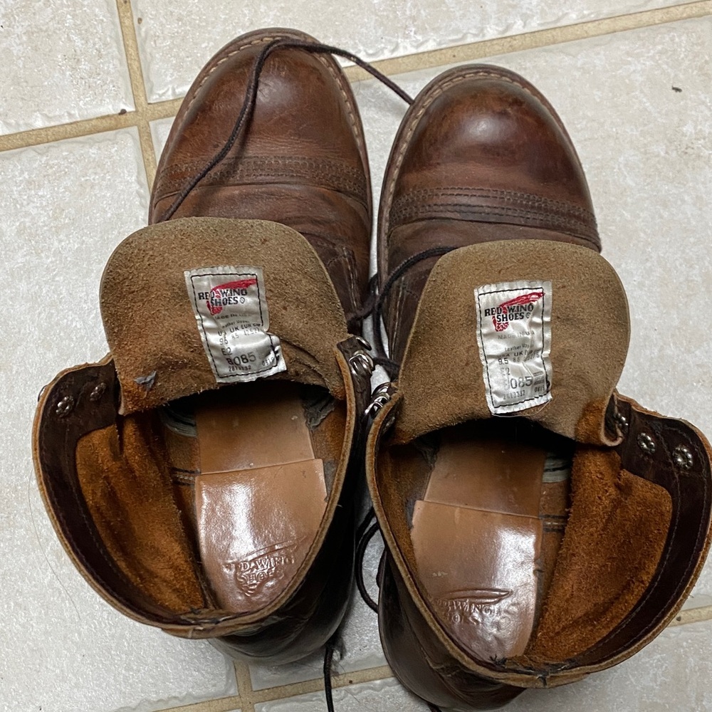 Red Wing Shoes Dark Brown Leather Men's Boots - Picture 3 of 5